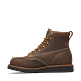 American Heritage Series by Thorogood Shoes 814-4135 Crazyhorse 6" Black Wedge Heel Moc Toe Boot- Made In USA