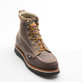 American Heritage Series by Thorogood Shoes 814-4135 Crazyhorse 6" Black Wedge Heel Moc Toe Boot- Made In USA