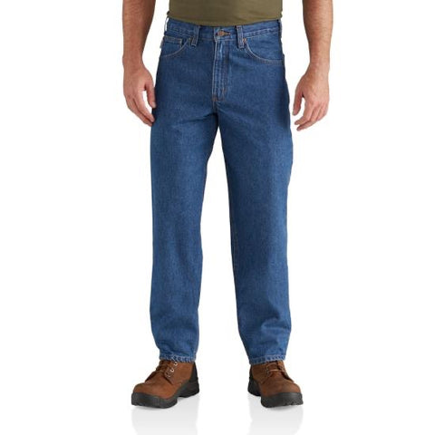 Carhartt Men's B17 DST Dark Stonewash Relaxed Fit Tapered Leg Denim Jeans
