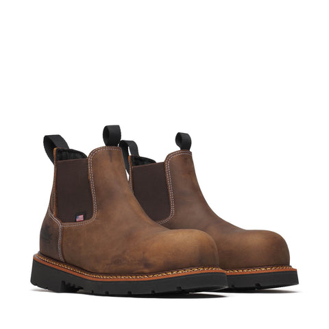 Thorogood Boots 804-4109 American Heritage Chelsea Crazy Horse Safety Toe - USA Made