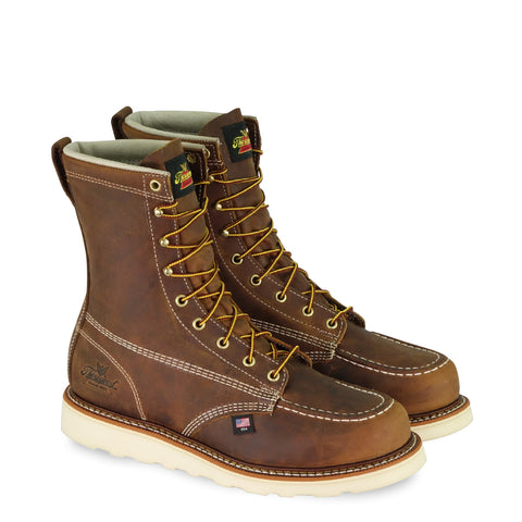 Thorogood Boots 804-4478 American Heritage 8" Trail Crazyhorse Moc Steel Toe Wedge - Made In USA