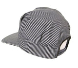 Round House Kids Cap Engineer Railroad Hat Striped Train Conductor - Made In USA